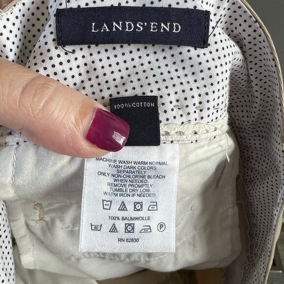 Lands' End Flat Front Flare Khaki Chino Pants Size 10P - Picture 8 of 9